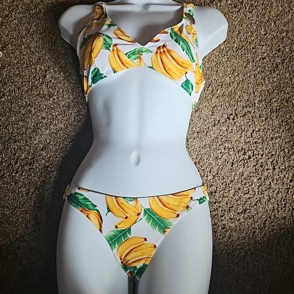 Forever 21 Bikini Bottom (S) Top (M) - Picture 1 of 8